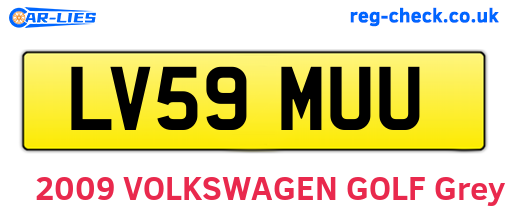 LV59MUU are the vehicle registration plates.