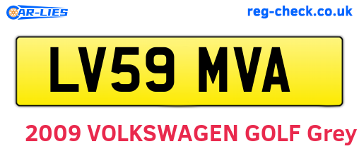 LV59MVA are the vehicle registration plates.