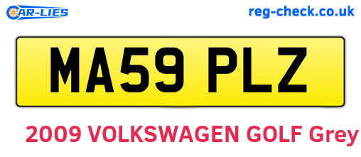 MA59PLZ are the vehicle registration plates.
