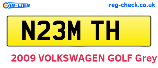N23MTH are the vehicle registration plates.