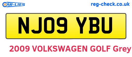 NJ09YBU are the vehicle registration plates.