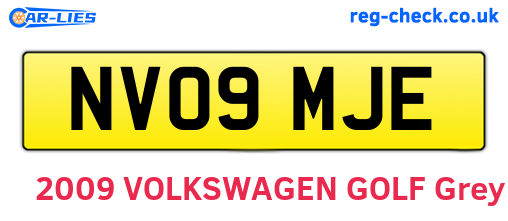 NV09MJE are the vehicle registration plates.