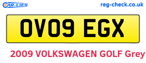 OV09EGX are the vehicle registration plates.