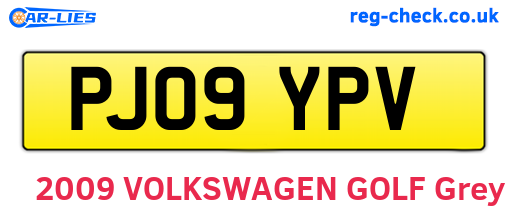 PJ09YPV are the vehicle registration plates.