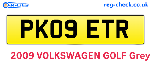 PK09ETR are the vehicle registration plates.