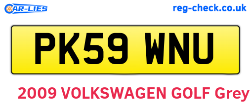 PK59WNU are the vehicle registration plates.