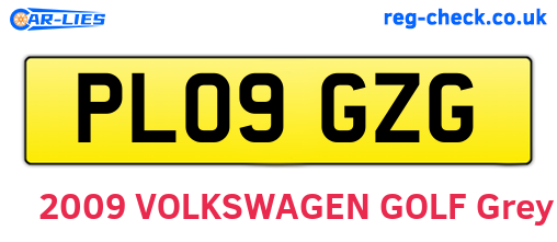 PL09GZG are the vehicle registration plates.