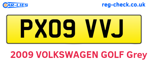 PX09VVJ are the vehicle registration plates.
