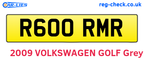 R600RMR are the vehicle registration plates.