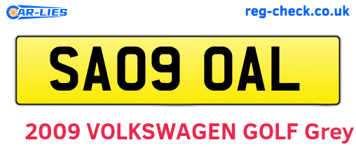 SA09OAL are the vehicle registration plates.