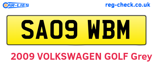 SA09WBM are the vehicle registration plates.