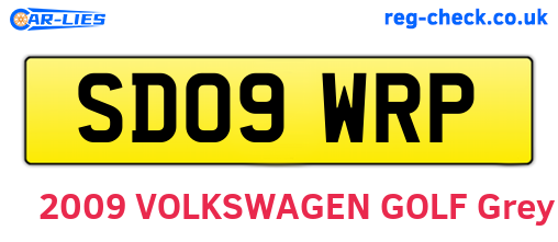 SD09WRP are the vehicle registration plates.