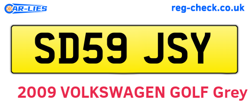SD59JSY are the vehicle registration plates.