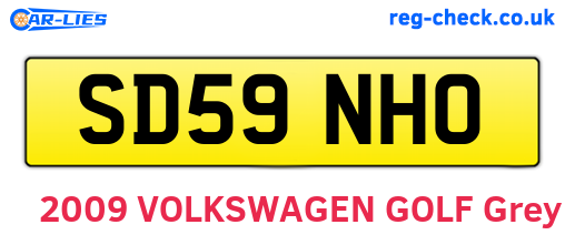 SD59NHO are the vehicle registration plates.