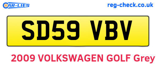 SD59VBV are the vehicle registration plates.