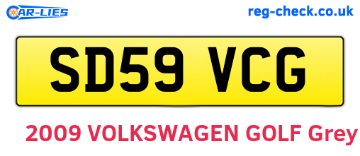 SD59VCG are the vehicle registration plates.