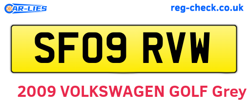 SF09RVW are the vehicle registration plates.