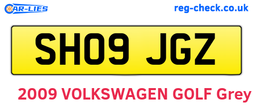 SH09JGZ are the vehicle registration plates.