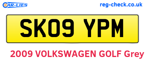 SK09YPM are the vehicle registration plates.