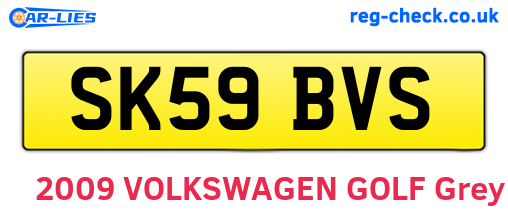 SK59BVS are the vehicle registration plates.