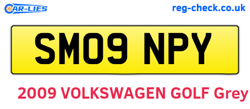 SM09NPY are the vehicle registration plates.