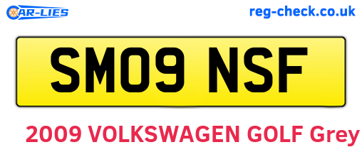 SM09NSF are the vehicle registration plates.
