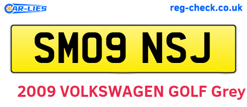 SM09NSJ are the vehicle registration plates.