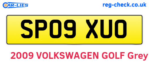 SP09XUO are the vehicle registration plates.