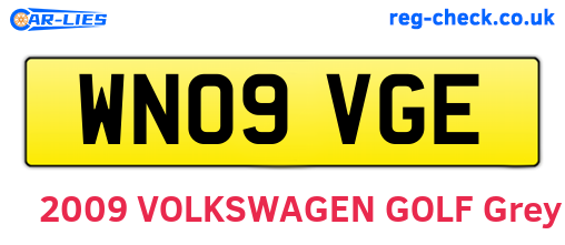 WN09VGE are the vehicle registration plates.