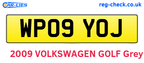WP09YOJ are the vehicle registration plates.