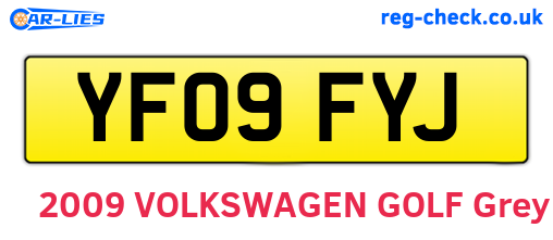YF09FYJ are the vehicle registration plates.