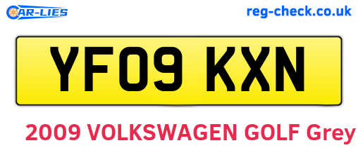 YF09KXN are the vehicle registration plates.