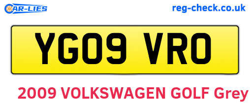 YG09VRO are the vehicle registration plates.