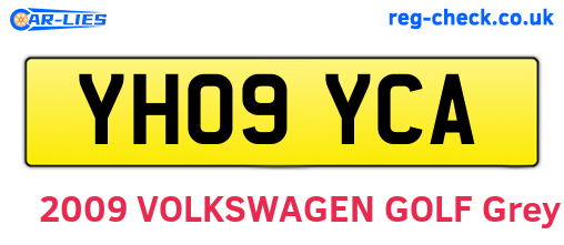 YH09YCA are the vehicle registration plates.