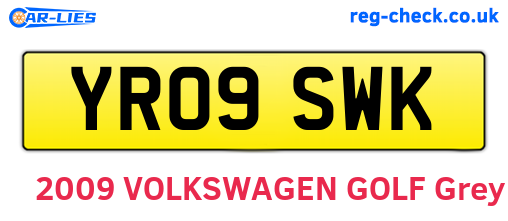 YR09SWK are the vehicle registration plates.