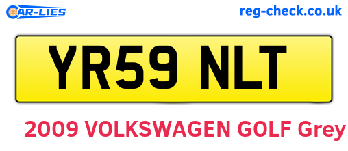 YR59NLT are the vehicle registration plates.