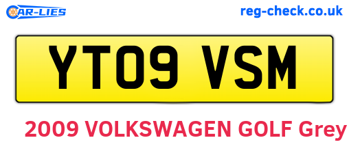 YT09VSM are the vehicle registration plates.