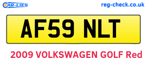AF59NLT are the vehicle registration plates.