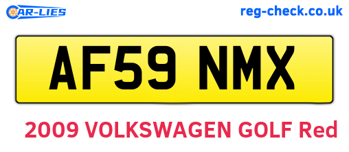 AF59NMX are the vehicle registration plates.