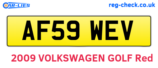 AF59WEV are the vehicle registration plates.
