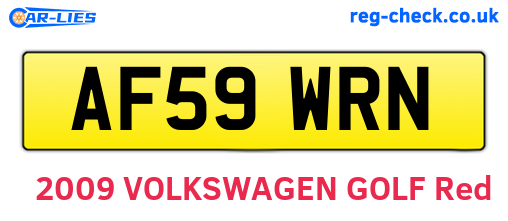 AF59WRN are the vehicle registration plates.