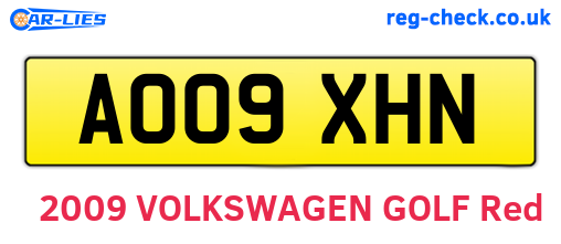 AO09XHN are the vehicle registration plates.