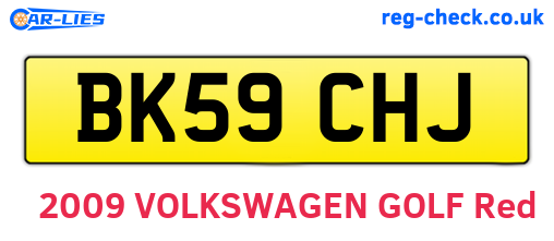 BK59CHJ are the vehicle registration plates.