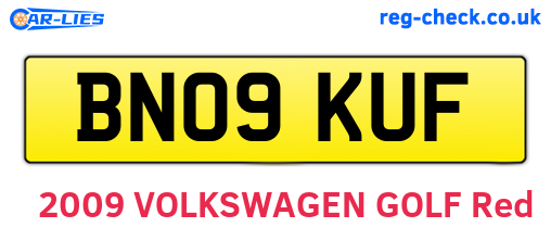 BN09KUF are the vehicle registration plates.