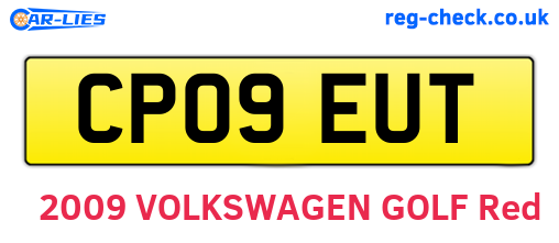 CP09EUT are the vehicle registration plates.