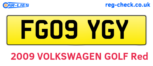 FG09YGY are the vehicle registration plates.