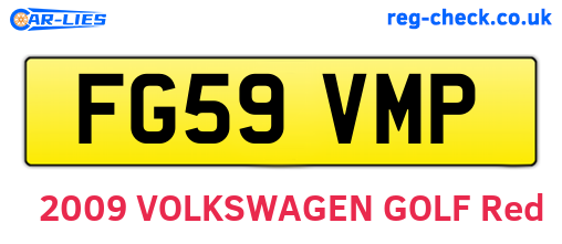 FG59VMP are the vehicle registration plates.