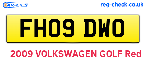 FH09DWO are the vehicle registration plates.