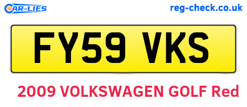 FY59VKS are the vehicle registration plates.