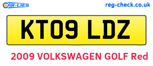 KT09LDZ are the vehicle registration plates.